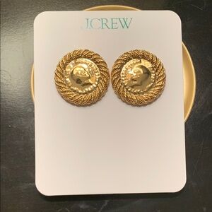 J. Crew Gold Textured Rope Earrings